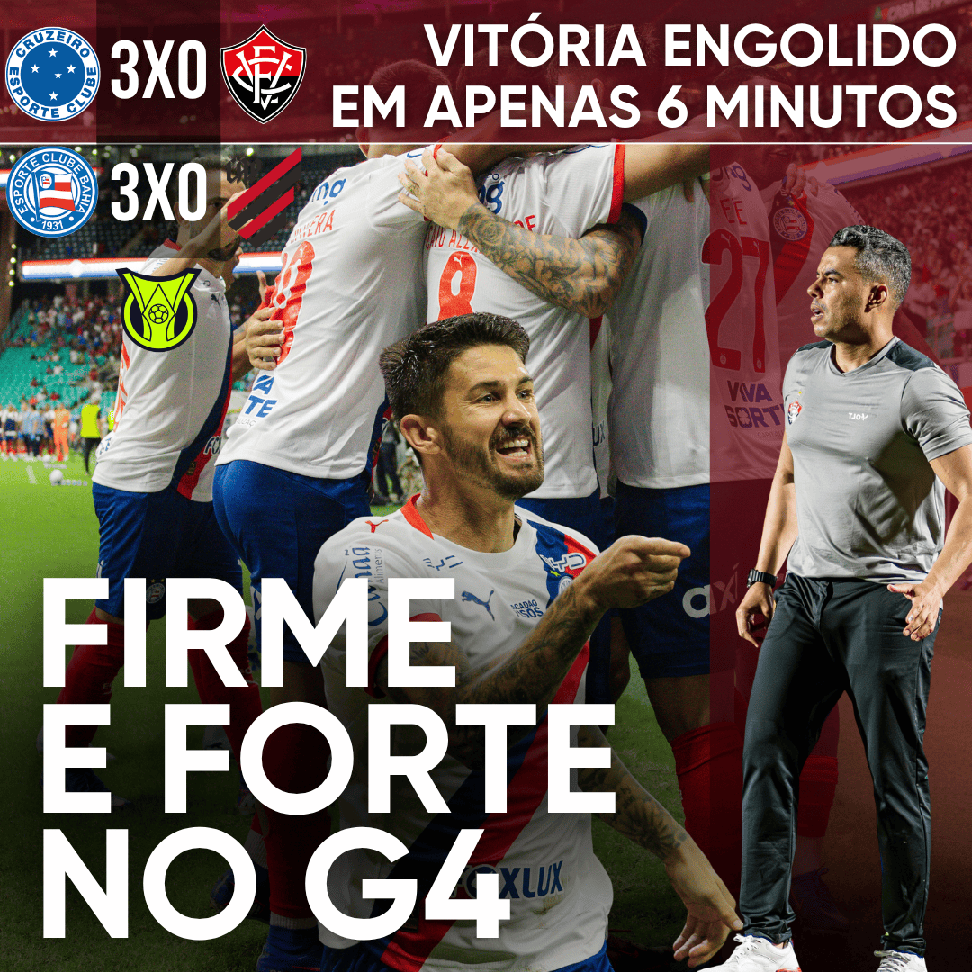 PÓS-JOGO – SÉRIE A – CRUZEIRO 3 X 0 VITÓRIA – BAHIA 3 X 0 ATHLETICO – 45 MINUTOS