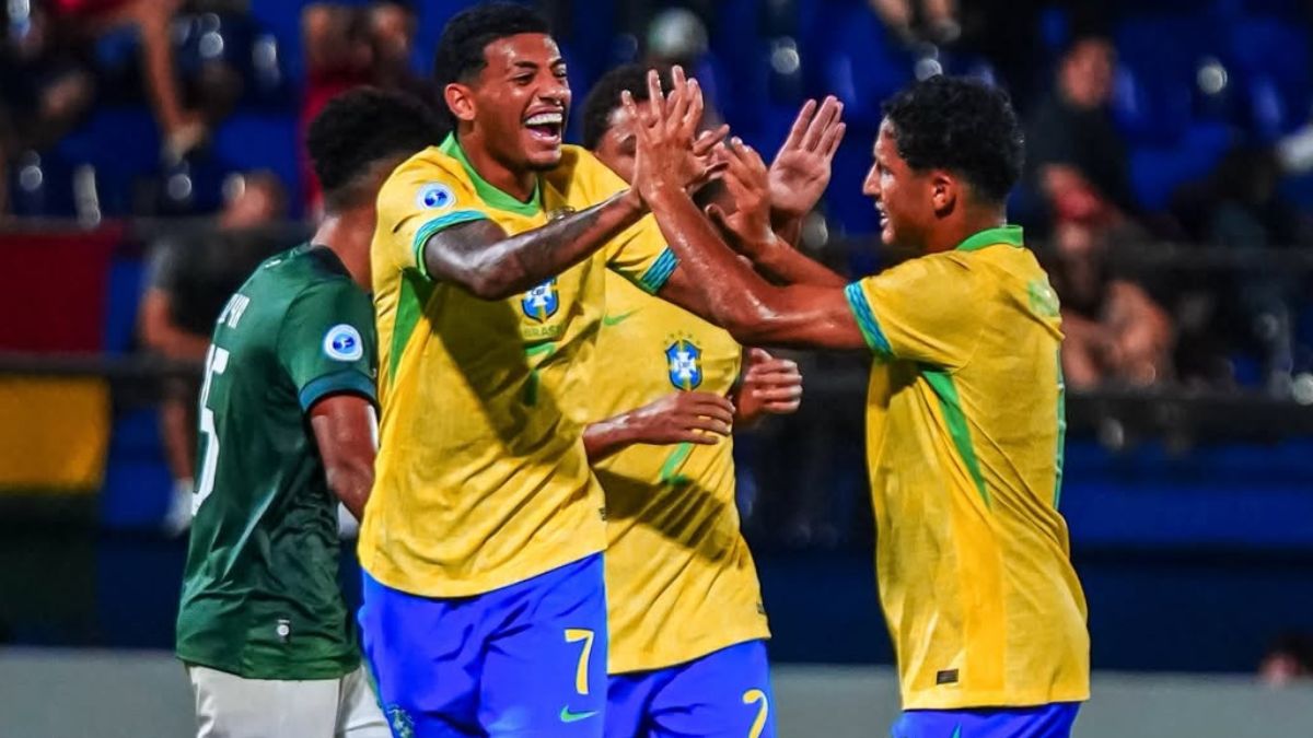 Com hat-trick de Kauê Furquim, do Bahia, Brasil goleia Bolívia na estreia do Sul-Americano sub-17