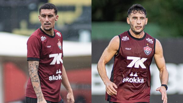 Vitória perde dupla de volantes para duelo contra a Chapecoense na Série A 1 Gabriel Baralhas e Emmanuel Martínez estão suspensos - Fotos: Victor Ferreira/EC Vitória