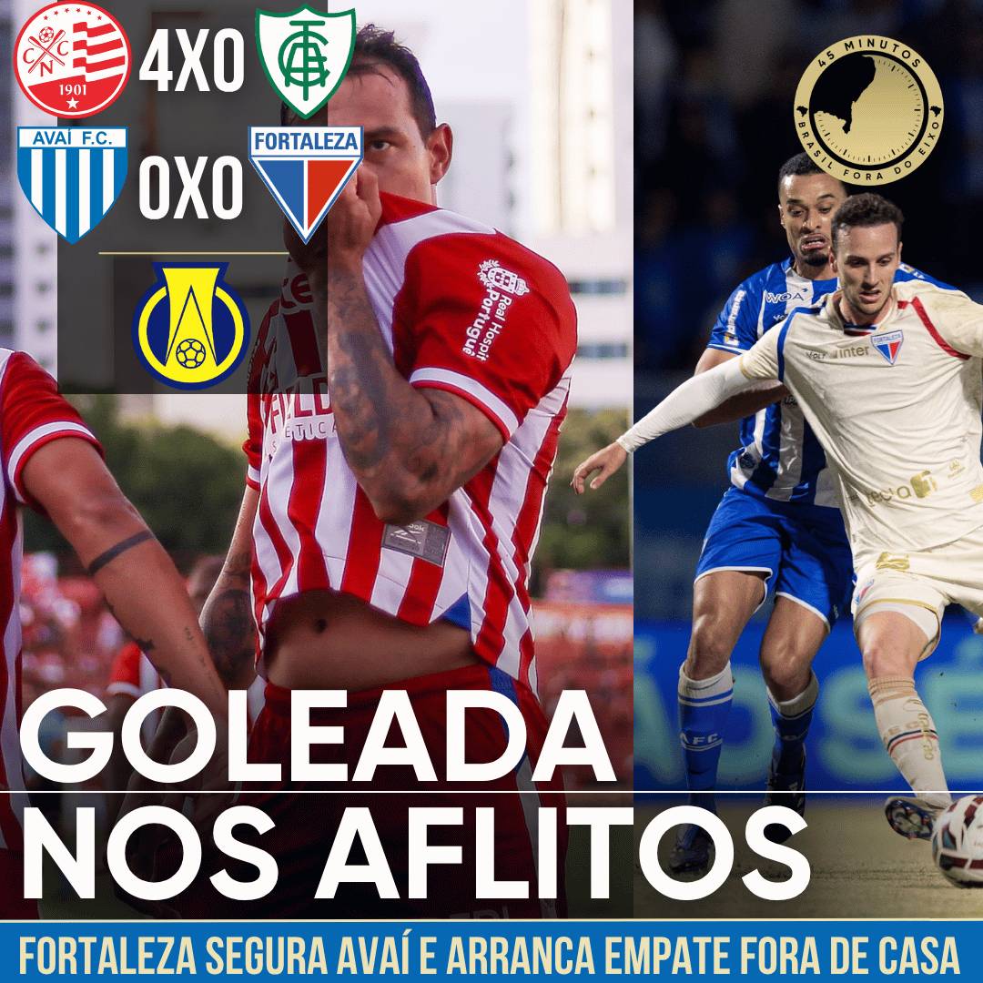 AVAÍ 0 X 0 FORTALEZA – NÁUTICO 4 X 0 AMÉRICA-MG – DOMINGO DE SÉRIE NO B NO 45 MINUTOS!