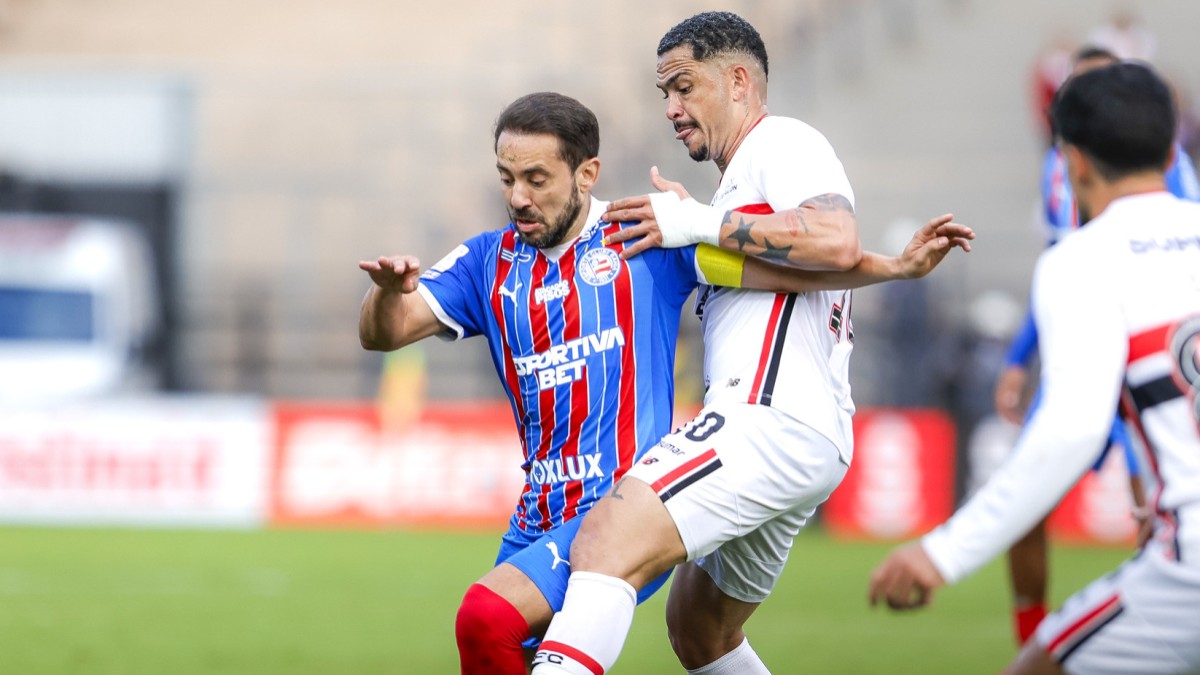 Após ficar atrás do placar duas vezes, Bahia arranca empate contra o São Paulo fora de casa pela Série A