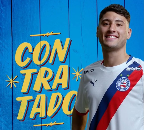 Bahia oficializa contratação do atacante Alejo Veliz, ex-Tottenham e Rosario Central