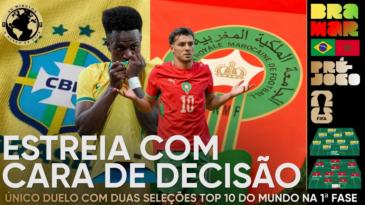 Pré-jogo Brasil x Marrocos: o raio x completo da difícil estreia da seleção na Copa do Mundo