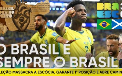 Brasil 3 x 0 Escócia – Seleção goleia e garante a 1ª posição. Vini Jr. no degrau dos gigantes da Copa