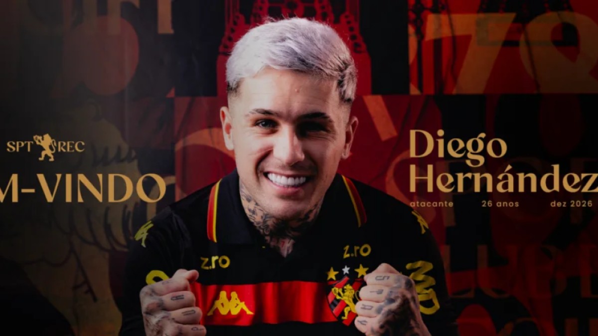 Sport oficializa a contratação do atacante uruguaio Diego Hernández, ex-Remo e Botafogo