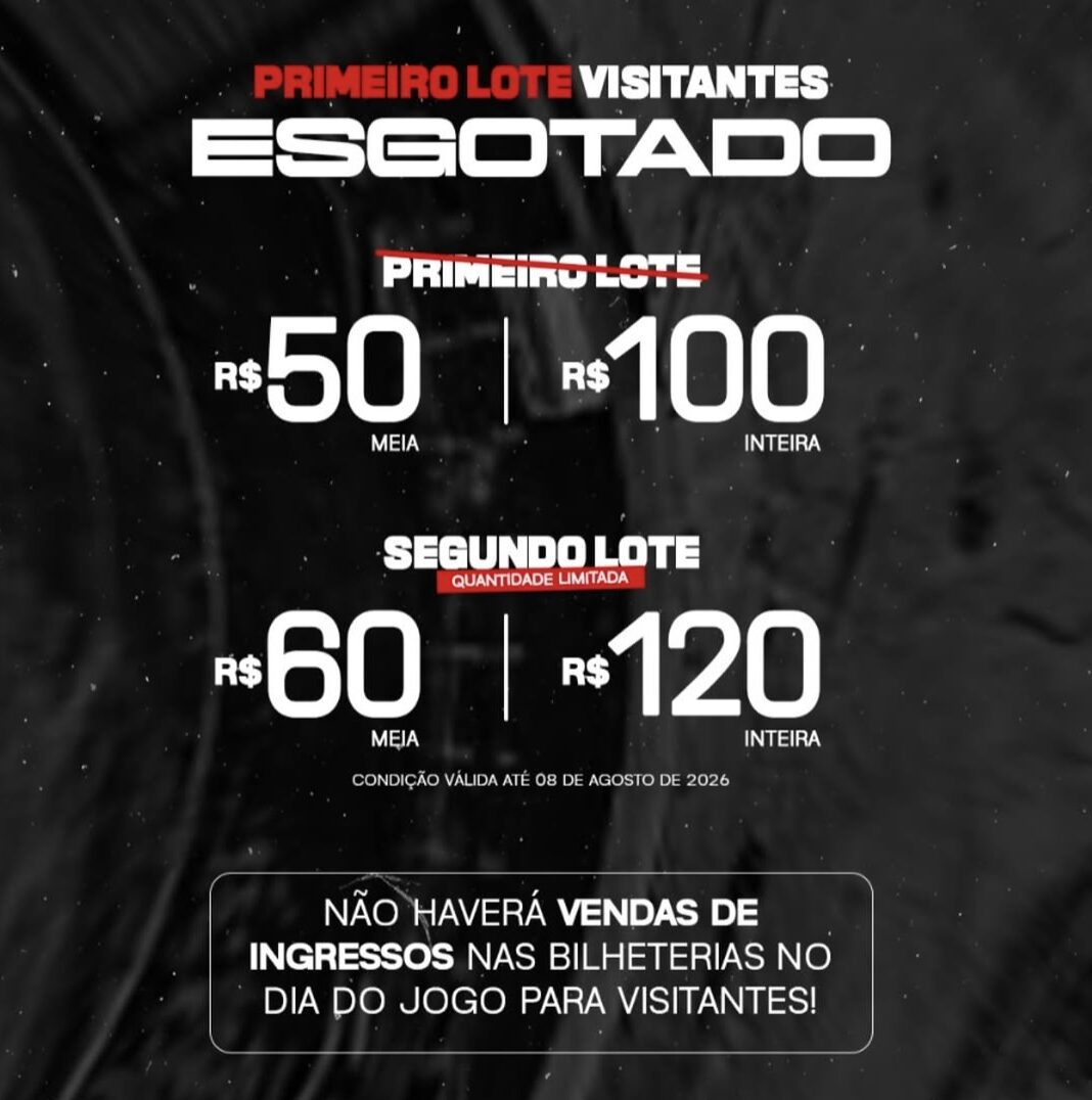 Torcida do Santa Cruz esgotou primeiro lote de ingressos - Foto: Reprodução/Redes Sociais