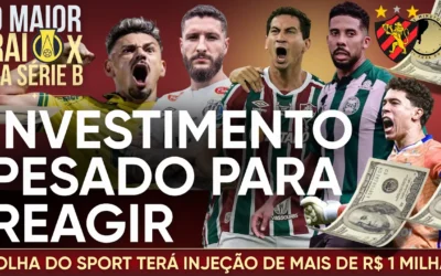 Sport injeta mais de R$ 1,5 milhão na folha e prepara pacotão de reforços para reação imediata na B