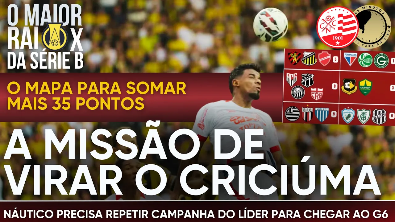 Náutico precisa somar 36 pontos para chegar aos play-offs da Série B; veja a “tábua da salvação”