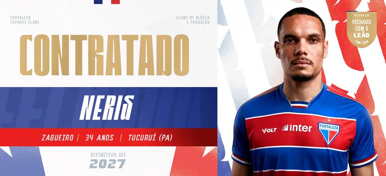 Fortaleza anuncia contratação do zagueiro Néris, ex-Santa Cruz e Vitória 1 Néris - Zagueiro - Fortaleza