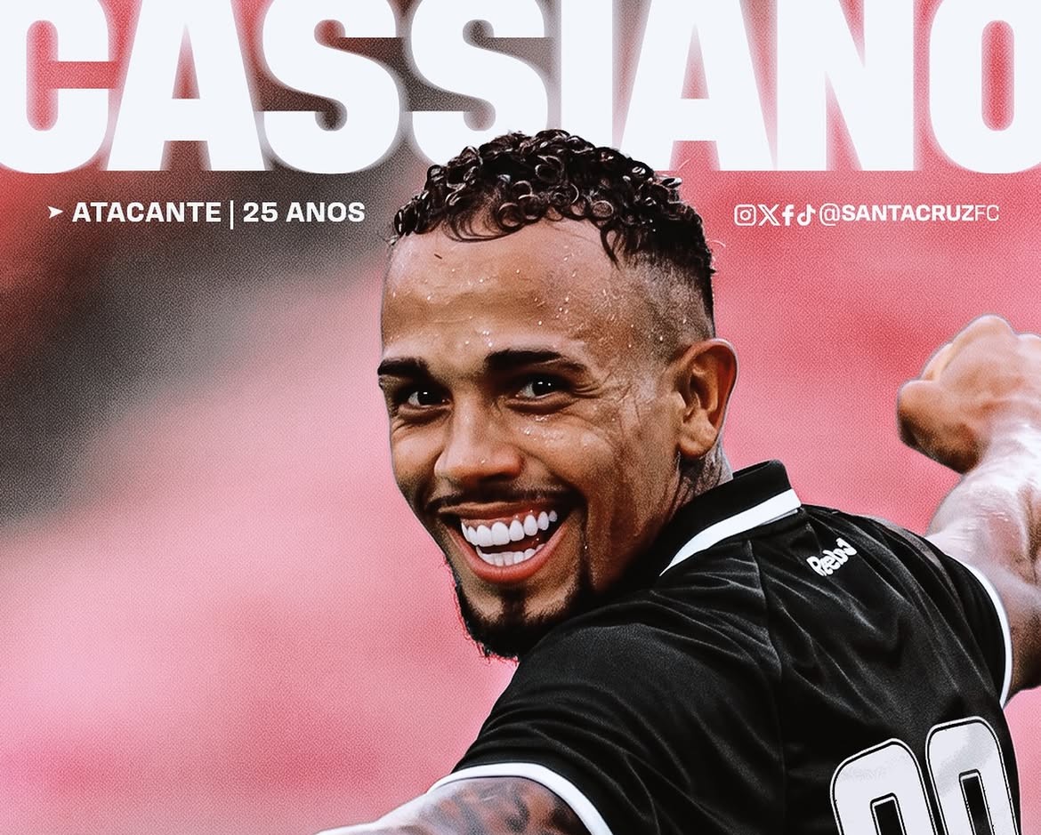 Santa Cruz oficializa contratação do atacante Cassiano, que estava no América-RN