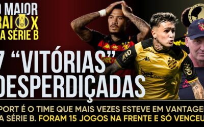Sport chegou a estar vencendo 15 dos 23 jogos da Série B. São 7 vitórias desperdiçadas na reta final