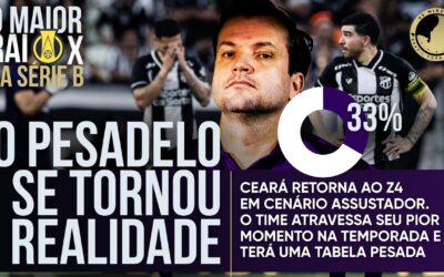 Ceará volta ao Z-4 em seu pior momento na Série B, com Daniel Paulista em xeque e elenco enfraquecido