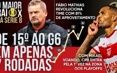 Uma revolução em 7 jogos: CRB ganha 9 posições em 7 rodadas e entra no G-6. Mikael reina na Série B
