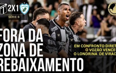 Ceará 2 x 1 Londrina: Em confronto direto, o Vozão bateu o Londrina na briga contra o rebaixamento