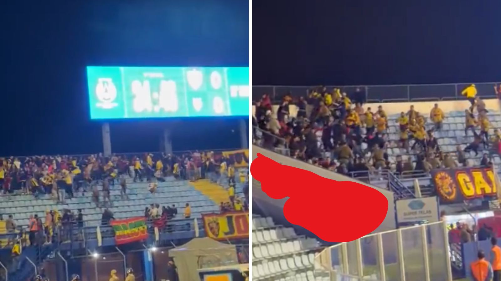 Organizadas do Sport entram em confronto nas arquibancadas da Ressacada durante jogo contra o Avaí