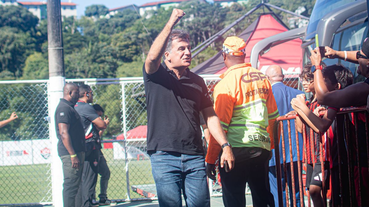 Presidente do Vitória chama o Grêmio novamente de caloteiro após jogo no Barradão 1 Fábio Mota, presidente do Vitória