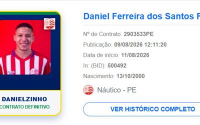 Danielzinho é regularizado e vira opção no Náutico contra o América-MG