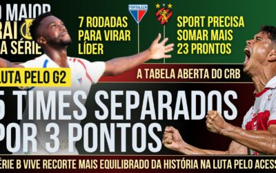 Raio X Série B (26ª rodada): Luta pelo G2 tem 5 times separados por 3 pontos | Sport e Goiás longe do G6