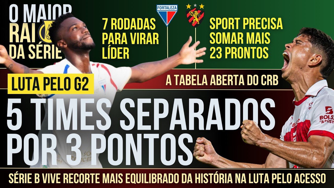 Raio X Série B (26ª rodada): Luta pelo G2 tem 5 times separados por 3 pontos | Sport e Goiás longe do G6
