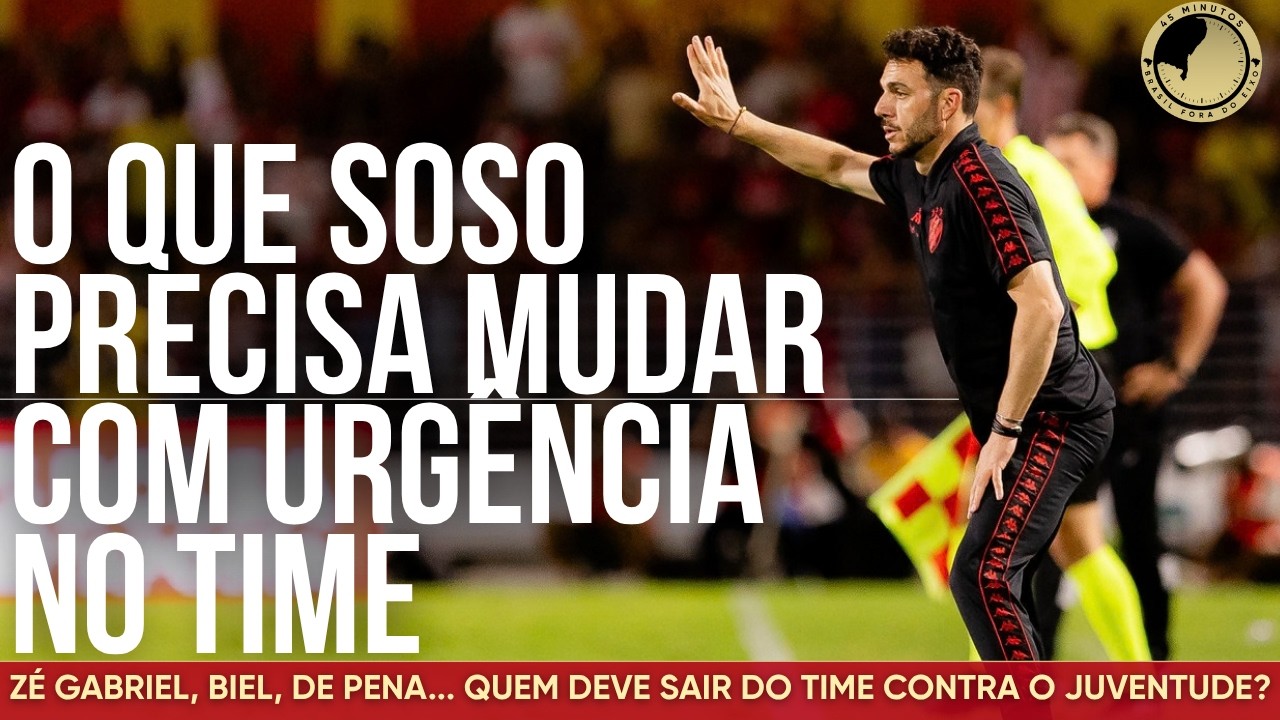 Hora de intervenção de verdade: o que Soso precisa mudar no time do Sport para “decisão” contra o Juventude